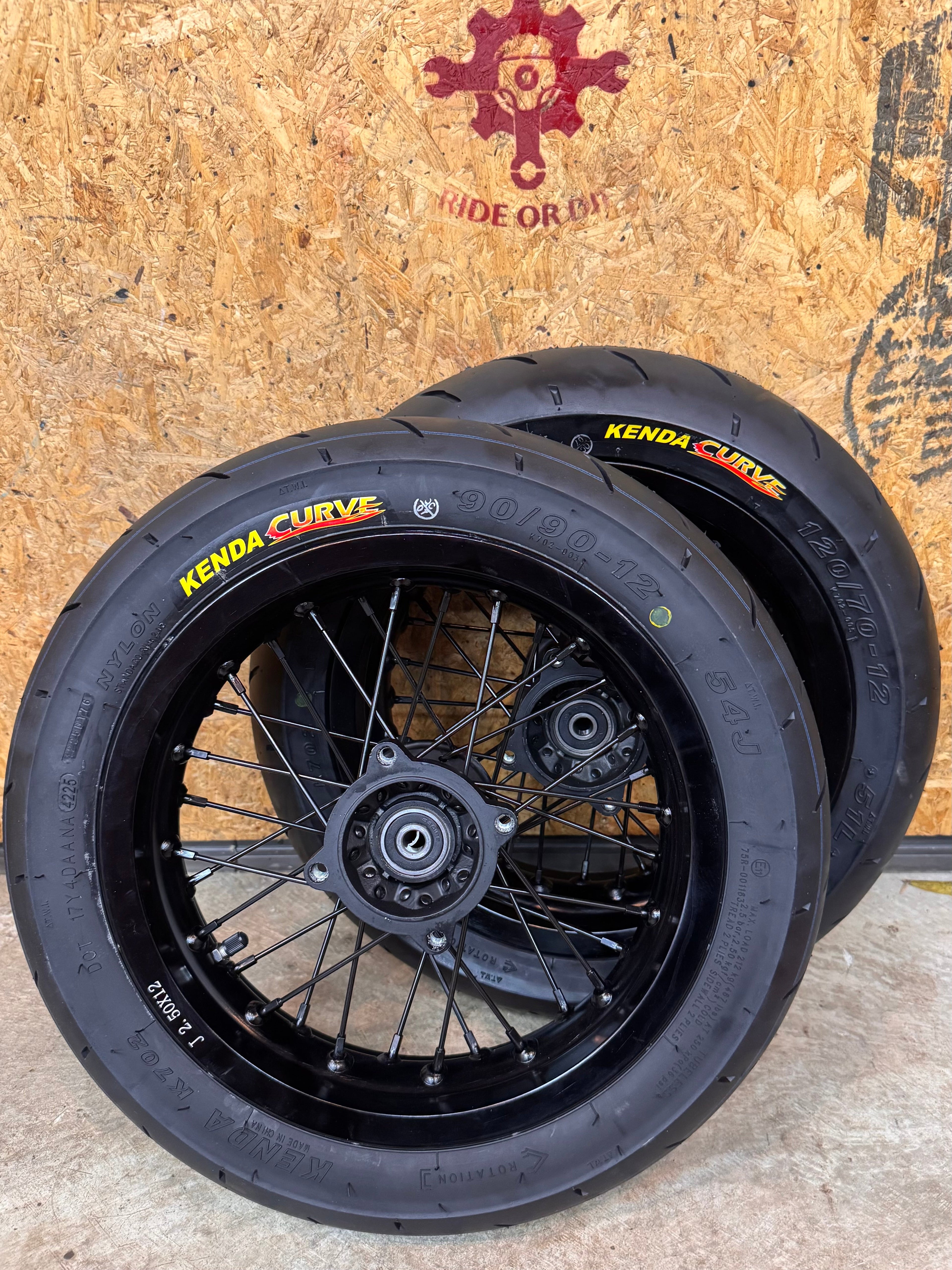 Razor MX or SX 12" Front Supermoto Wheel Kit